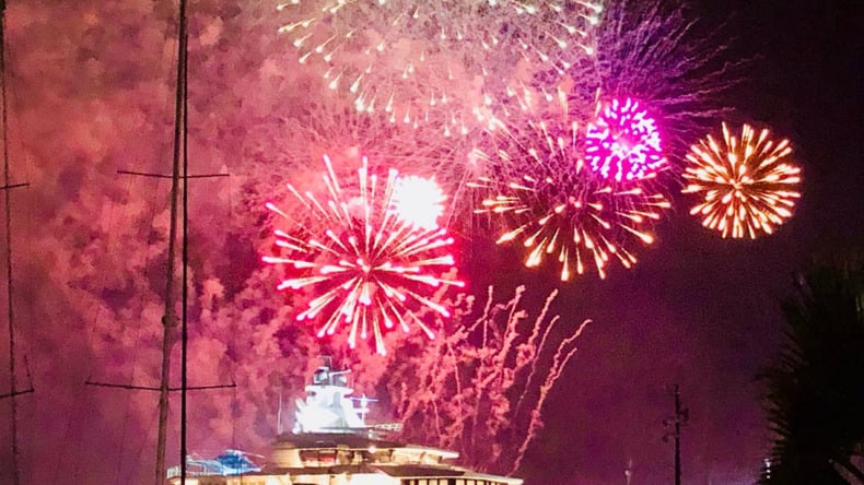 Vuurwerk op Ibiza