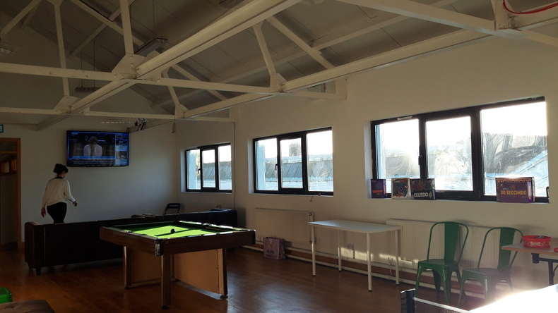 Sala giochi pronta per gli studenti