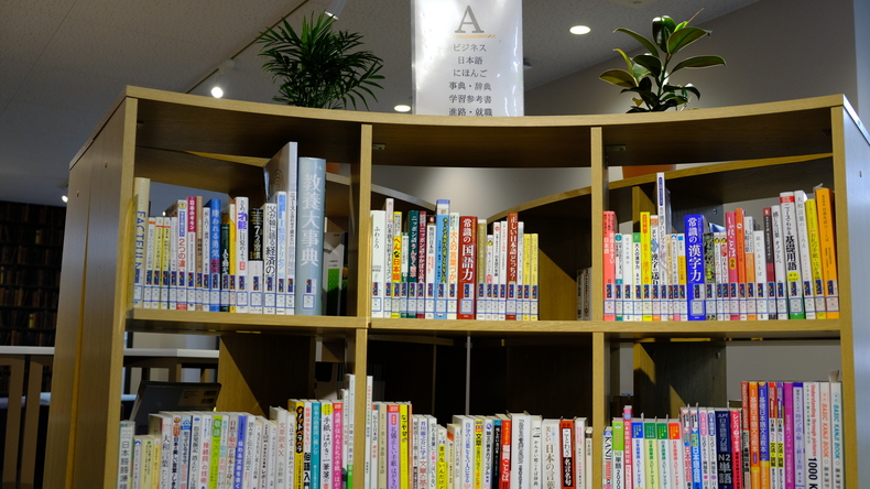 Bibliotek fyldt med interessante bøger