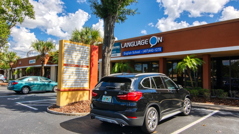 Language On in Orlando building 