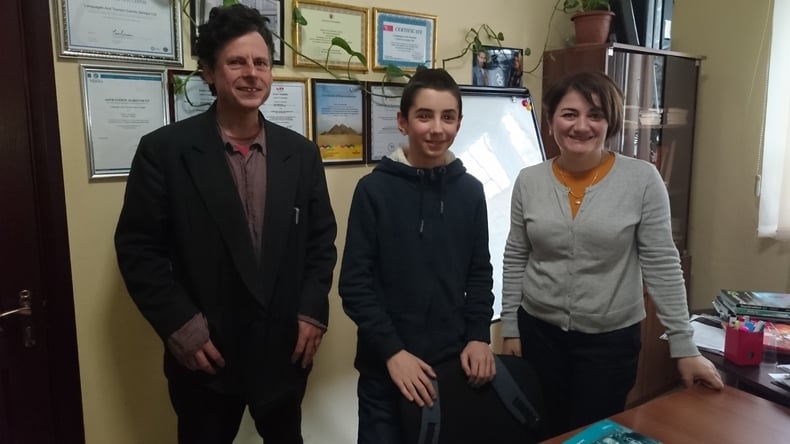 Студент и учитель в классе