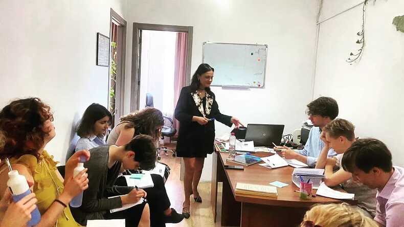 Lesson in progress