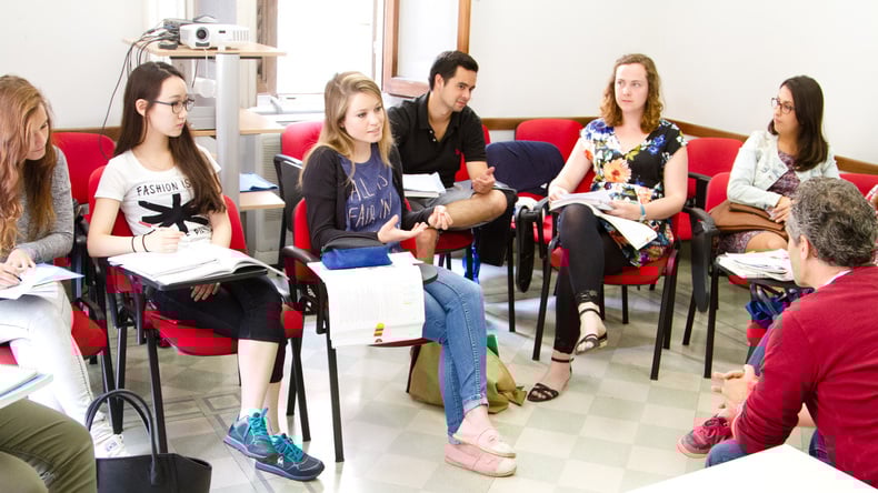 Docent en studenten