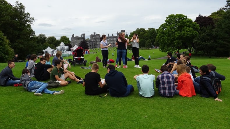 Alunos em Kilkenny