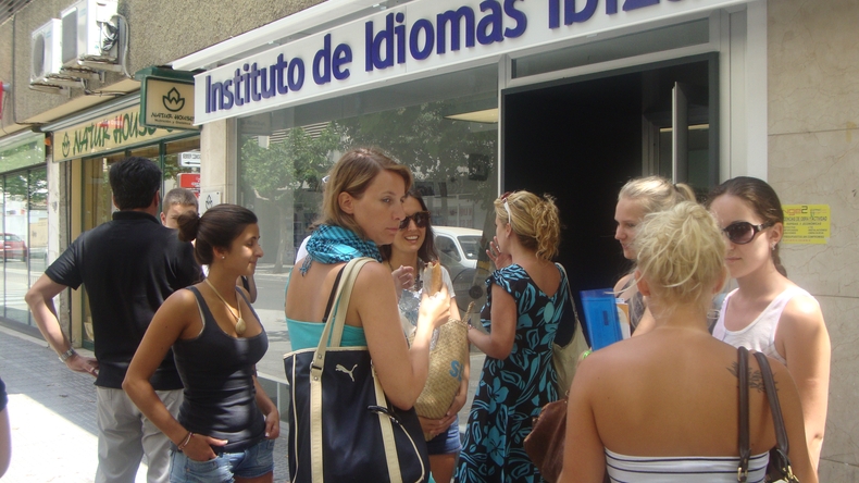Ankomst till Instituto de Idiomas Ibiza