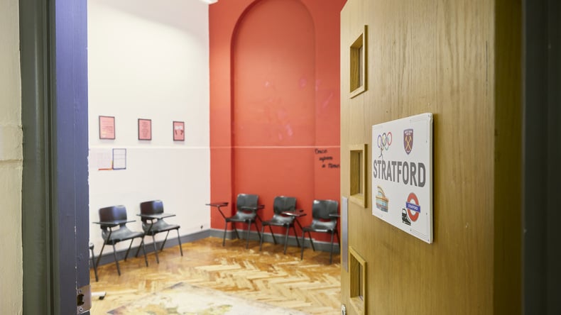 Sala de aula Stratford na OHC Londres