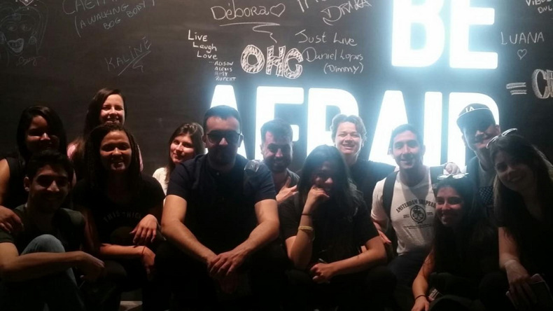 Estudantes em Dublin