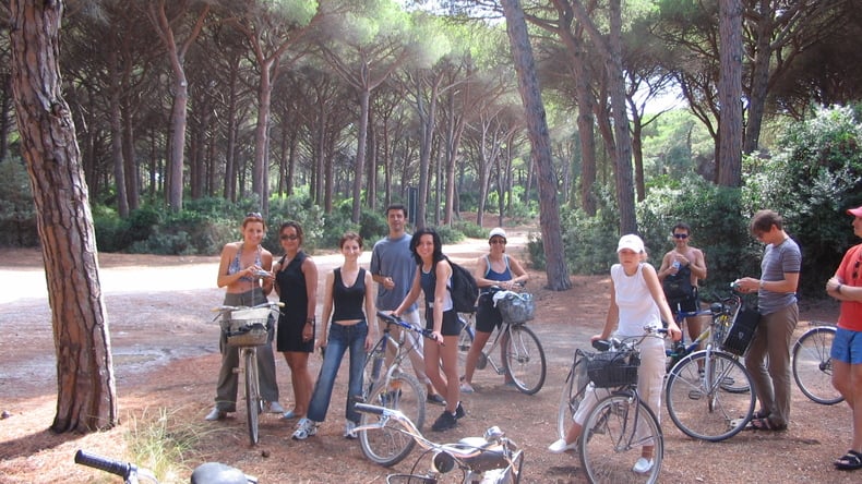 Riding bikes