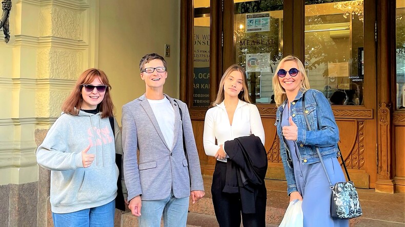 In the city