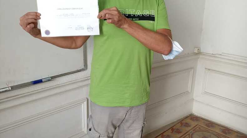 Certificate at the end of the course