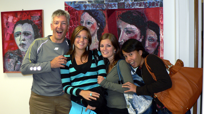 Happy students 