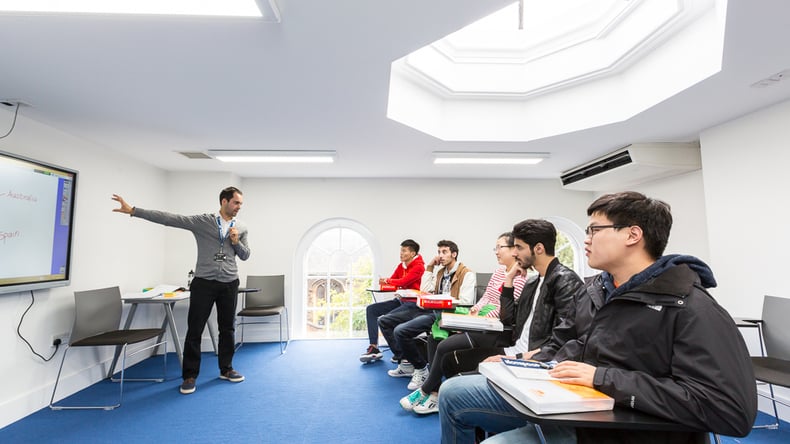 Teacher and students