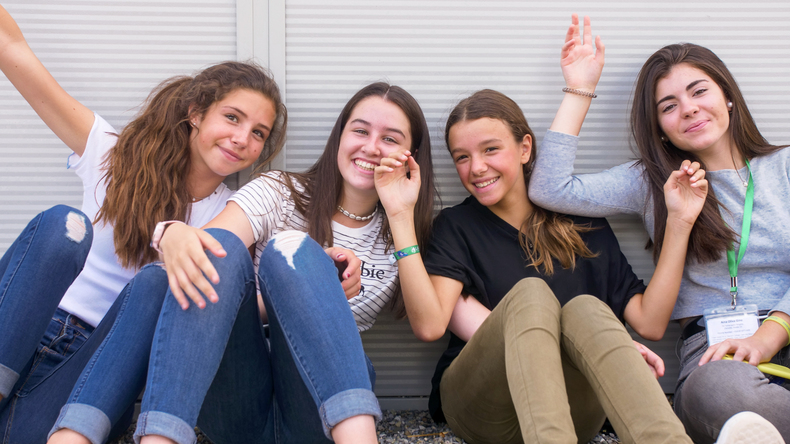 Happy students
