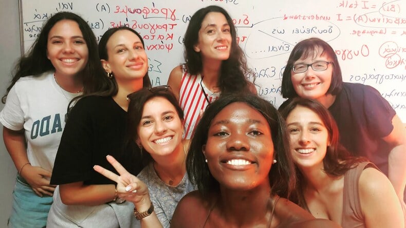Happy students