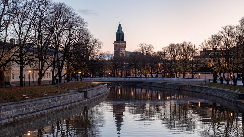 Aura-rivier in Turku