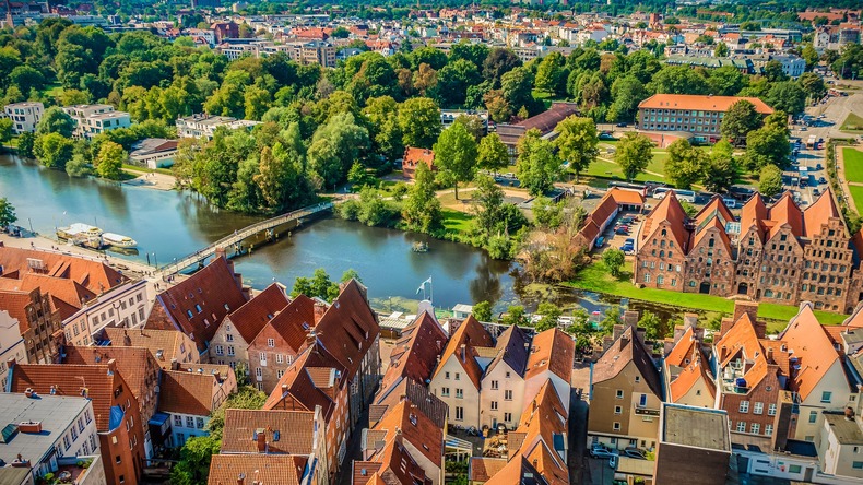 Uitzicht op Lübeck