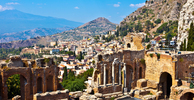 Taormina (Szicília) (A város kicsinyített nézete)