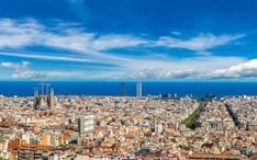 Principales destinos: Barcelona (miniatura de la ciudad)